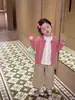 Cárdigan de Punto Dulce para Niñas de Otoño Estilo Nuevo Ropa para Bebé Estilo Coreano Suéter Abrigo con Cuello Polo Elegante para Bebé y Niño Pequeño