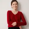 Nuevo Suéter de Punto Grueso de Cachemir 100% Puro sin Costuras de una Sola Pieza con Cuello en V en Forma de Corazón para Mujer, Jersey de Punto Holgado, Capa Base