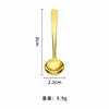 Juego de 4 cucharas medidoras para condimentos de acero inoxidable 304 en stock, cuchara medidora para hornear con mango cuadrado, cuchara para postre, gadget de cocina para el hogar