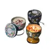 Copo Vela de Cera de Soja para Interior Sem Fumaça Perfumada Lata de Metal Fragrância Aromaterapia para Casa Enfeites Presente de Aniversário