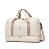 Bolsa de fitness transfronteiriça, design de alta qualidade com compartimentos separados para itens molhados e secos, adequada para viagens de negócios, esportes e viagens; bolsa de ombro de grande capacidade para mulheres
