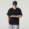 Algodón de Modal tipo gel con tacto frío 7A antibacteriano 2026 verano nuevo camiseta casual de manga corta negra