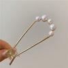 Elegante strass pérola hairpin estilo antigo borla de volta cabeça updo hairpin cabeça decoração Net Red U-shaped hairpin modelador de cabelo