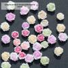 Internet Celebridade Ins Estilo Rosa Flor Nail Art Joias DIY Simi Tingimento Resina Vintage Esculpido Camellia Hen Drill