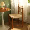 Sillas de Comedor de Segunda Mano para Uso Doméstico, Mesa y Sillas de Comedor de Madera Maciza, Silla Tejida con Respaldo, Sensación de Lujo Ligero y Gama Alta, Mesa y Sillas de Comedor para Comedor