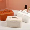 Bolsa de Maquiagem Pu com Padrão de Ninho de Pássaro, Bolsa de Higiene Pessoal para Viagem Tendência com Divisórias de Grande Capacidade, Bolsa Portátil para Armazenamento de Cosméticos