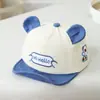 Boné Infantil de Aba Macia Bico de Pato HiHello Orelha de Urso Boné de Baseball para Bebê Proteção Solar Infantil Primavera e Outono