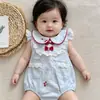 Enterizo Dulce Floral de Verano Ropa de Bebé para Niñas, Elegante Romper Delgado de Verano para Salidas