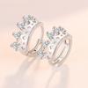 Aretes 2024 Nuevos de Moda para Mujer Aretes de Corona de Plata Esterlina Aretes Elegantes de Verano Japoneses y Coreanos Aretes de Celebridad de Internet Aretes