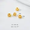 Cuentas Mini de Oro Antiguo Lingote de Oro Nudo Chino Plato de Deseos Auspiciosos Anillo Pequeño Pulsera Pulsera DIY Collar