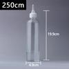 Venta al por mayor, 50, 200 y 500 ml, botella exprimible, botella de color, emulsión de pigmento, botella de plástico transparente con punta puntiaguda.
