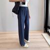 Pantalonas Casuais de Verão 2025 Finas de Tamanho Grande Cintura Alta Leves Respiráveis com Design Air Slimming Soltas de Perna Larga para Mulheres