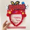 Diadema Roja de Año Nuevo para el Año del Caballo, Diadema Creativa de Palo Retorcido, Accesorio para el Cabello Luminoso para la Fiesta de Año Nuevo, Accesorio Festivo para el Cabello para el Festival de Primavera
