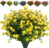 Atacado do Fabricante Plantas Verdes Artificiais Eucalipto Camélia Floreira Externa Arranjo de Flores Flores Plásticas Decorativas Plantas Verdes Simuladas