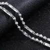 Yuhong Tendência Masculina Três Rodadas de Contas Tubo Hexagonal Personalizado Simples Corrente Grossa de Prata Colar Masculino Venda Direta de Fábrica