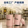 Latas redondas de hojalata rosas al por mayor, recipientes metálicos planos para té, latas de hojalata vacías de grado alimenticio para almacenar té de hojas sueltas