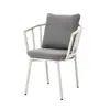 Muebles de Exterior Modernos Sencillos Silla de Comedor de Aleación de Aluminio Silla de Café para Patio Jardín Silla Alta Taburete de Barra Silla con Respaldo Combinación
