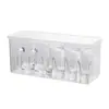 BNBS Caja de Almacenamiento Transparente para Copas de Vino Caja Organizadora para Tazas de Vidrio y Tazas de Té del Hogar a Prueba de Polvo y Humedad
