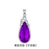 Moda Transmisión en Vivo Más Vendido Forma de Pera Diamante Nido de Pájaro Flor para Coche Gema Brillante Colgante Collar Simple Dulce Lágrima Diamante Colgante