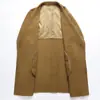 Abrigo de lana para hombre, lana de doble cara para otoño e invierno, de longitud media, con solapa de pico, estilo británico, versátil abrigo de lana de doble botonadura
