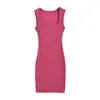 Vestido de U estilo resort francés para mujer, nuevo top sin mangas de verano estilo Hepburn que ciñe la cintura, vestido adelgazante de longitud media