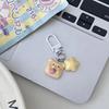 Llavero con forma de oso de mantequilla y estrella de leche, bonito bolso escolar con forma de corazón para niña, bolso para lápices, pequeño colgante para estudiante, regalo decorativo