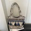 Bolsa Tote Grande Capacidade Transfronteiriça Tendência Feminina Nova Moda Estilo Étnico Estudante Portátil Estilo Aula Franja Ombro