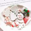 Enfeites de Natal diy resina acessórios caso de telefone beleza crianças acessórios para o cabelo material glitter Papai Noel boneco de neve