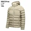 Jaqueta de Algodão Xadrez 50D Nova para Outono/Inverno, Cruzada, com Capuz, Leve, Multicor, para Homens