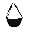 Bolsa de mano de color liso estilo japonés para mujer, nuevo modelo 2025, bolso cruzado ligero, bolso de hombro, bolsa de lona, bolso de axila, transfronterizo