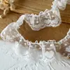 Accesorio de encaje plisado con forma de corazón para ropa de muñeca, Lolita, decoración de dobladillo de falda, cinta, material DIY hecho a mano