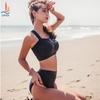 Traje de baño de tres piezas nuevo para mujer 2024, estilo sexy para aguas termales, push-up para busto pequeño con aros, traje de baño para estudiantes