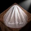 Véu de Noiva Retro Simples para Registro de Casamento, Pequeno Adorno de Cabeça para Pedido, Noivado e Adereços de Foto, Véu Curto Etéreo e Fofo