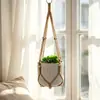 Set de macetero de malla más vendido transfronterizo, malla de jardinería, red colgante de cuerda de algodón tejida a mano, cesta colgante para plantas verdes