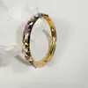Yongge Jewelry Pulsera de Esmalte Transfronteriza Europea y Americana para Mujer Moderna Colorida Geométrica Rayada de Puntos Filigrana con Borde Dorado Accesorio de Mano