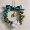 Kit de Manualidades Navideñas Estilo Rústico Americano, incluye materiales para hacer coronas, adecuado para jardines de infancia, floristerías y decoraciones de puertas interiores