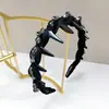 Tiara de Dentes de Luxo de Alto Padrão Estilo Coreano Envolvida em Cristal Que Faz o Rosto Parecer Menor, Elegante Acessório de Cabelo Estilo Hong Kong para Mulheres