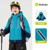 Chaqueta Infantil Dudu Otoño Nuevo Estilo Chaqueta Softshell Tres Vías para Niños Ropa de Otoño para Exteriores para Niñas Top para Bebé Tendencia