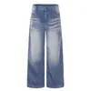 Pantalones de pana blanca desgastada, pantalones largos holgados de pierna ancha, pantalones rectos básicos versátiles casuales de estilo callejero americano para hombre