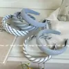 Diadema de Esponja Azul a Cuadros Estilo Coreano para Mujer, Accesorio para el Cabello Suave y Versátil para Uso Diario, Diadema de Corona Alta
