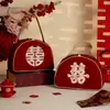 Bolsa de mano para boda, bolsa de regalo, recuerdos, sobres rojos especiales bordados en terciopelo para los novios, colección completa de artículos para bodas