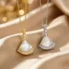 Colar da moda e popular com zircônia incrustada, com toque de alta qualidade, estilo nicho de luxo leve para mulheres, corrente de clavícula versátil e elegante, simples e que não desbota