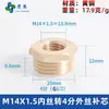 Adaptador de manómetro de cobre puro, reductor con roscas internas y externas M5M6M8M10M12M14*1.5M16 G1/4