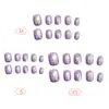 Estrella Humo Morado Ojo de Gato Textura de Alta Gama Elegante Estilo Girly Estilo Hermana Real Manicura Estilo Corto 30-t Manicura Portátil