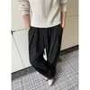 Otoño 2026 Nuevo Estilo Interior Algodón Chino Plisado Pierna Ancha Rectos Pantalones M-5XL HK26638-TeP33