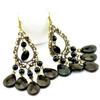 Pendientes de Borlas Retro Reina de la Moda Transfronteriza Europea y Americana Nicho de Alta Gama Huecos con Gema Pendientes Colgantes Accesorios para las Orejas