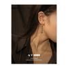 Chapado en Latón Oro Verdadero 18K/Oro Blanco Europeo y Americano ins Tendencia de Moda Dulce Cool Set de Collar y Aretes de Flores para Mujer