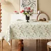 Toalha de Mesa Floral Vintage 2026 Novo Modelo à Prova de Óleo, Impermeável, Resistente ao Calor, Jogo Americano de Alta Qualidade para Uso Doméstico, Pano Espesso para Mesa de Centro