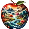 Nuevo Colgante de Manzana Plana Acrílico Transfronterizo