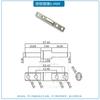 Bisagra de hardware de eje giratorio amortiguador de una palabra 10 * 57 mm bisagra de portátil parada arbitraria eje giratorio resistencia del eje